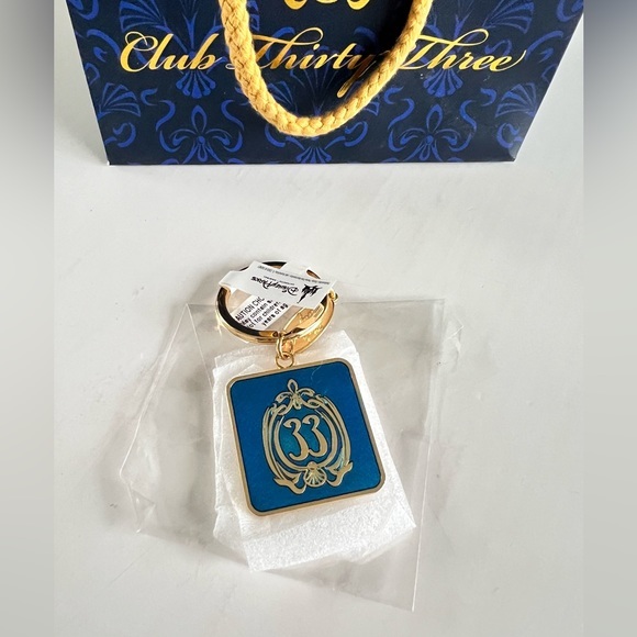 Disney Other - Disney Club 33 Thirty-Three Keychain & Gift Bag NWT